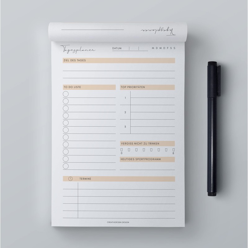 CreativeRobin To Do List & Daily Planner Pad A5 |