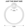 SetSail Towel Holder for Bathroom Wall Screw-in White Towel Ring