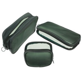 FRCOLOR 3Pcs Mesh Makeup Bags Travel Cosmetic Pouches with Breathable Design Zipper Organizer Cases for Toiletries and Accessories