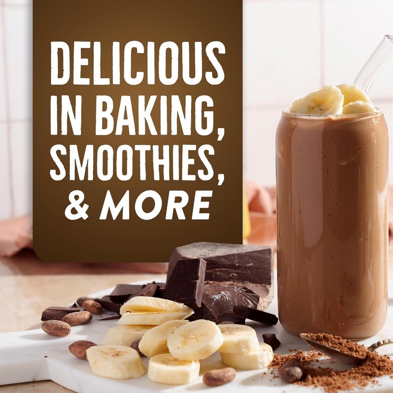 BetterBody Foods Organic Cacao Powder, Unsweetened, Rich Chocolate Flavor, Non-GMO,