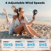Portable fan, 4-speed adjustable portable battery-operated fans, USB rechargeable desk