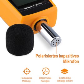 AGT Decibel Meter Digital Decibel Sound Level Meter 30-130dB with LCD Display (DB Meter Noise Level Meter)