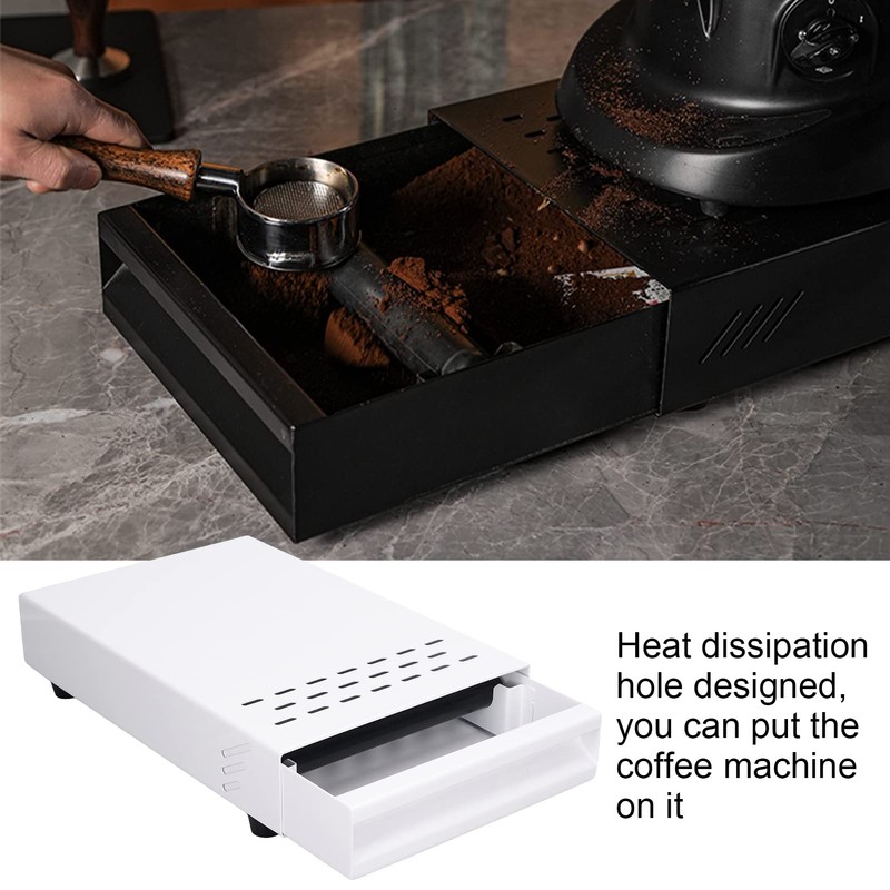 Fdit Stainless Steel Coffee Knock Box Drawer, Thickened Coffee Powder