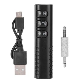 Receptor de Audio para Automóvil, Clip de Cuello Portátil, Manos Libres para Automóvil, Bluetooth 3.5, Receptor de Audio Auxiliar con Transmisión Inalámbrica, para Audio en el Hogar del Automóvil