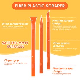 9 Pieces Plastic Scraper Tool Scratch Free Crevice Cleaning Tool Sticker Remover Tool Multipurpose Non Scratch Scraper Tool for Tight Spaces, Kitchen, Crevices, Auto Detailing, Paint