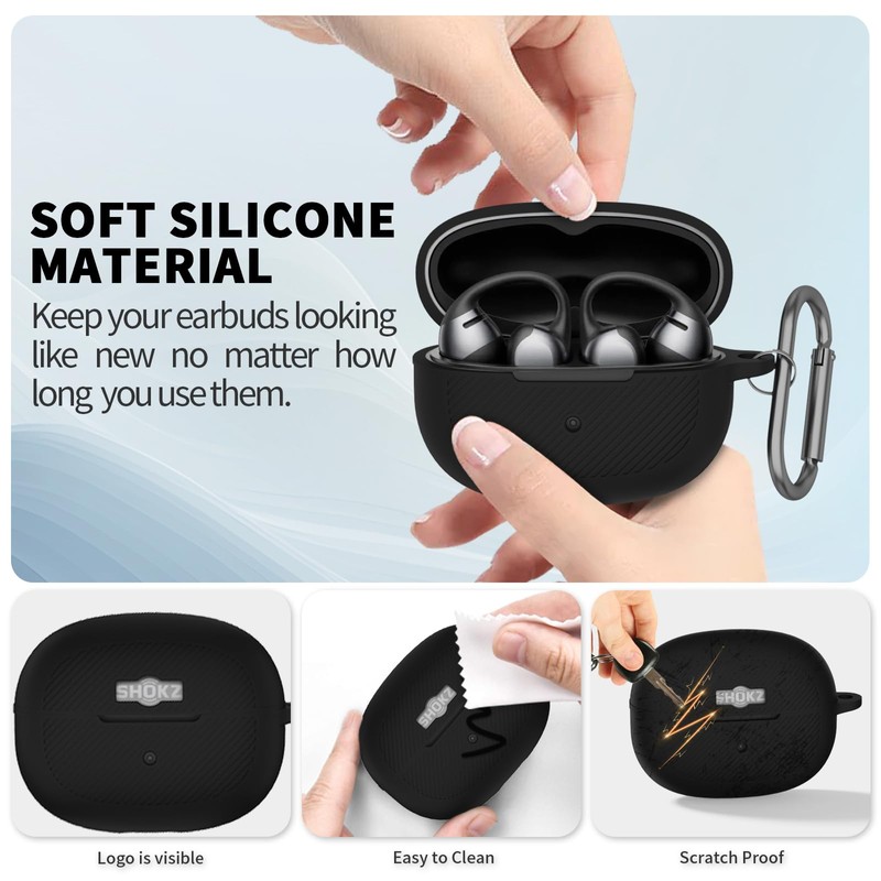 TUDIOW for SHOKZ OpenDots ONE Case, Soft Silicone Shockproof Protective