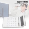 Calculator Solar Battery Powered Transparent Large Keys LCD Display Office