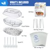 LIMOEASY Chilled Serving Tray, 15" Clear Plastic Party Platter with