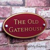House Address Number Plaque Name/Street Plate Large 'Oval' MADE TO
