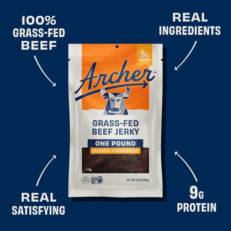 Archer Jerky Grass-Fed Beef Jerky - Beef Snack Pack, Individual