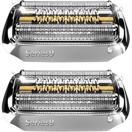 92 Series 9 Pro Electric Shaver Head Replacement Part Compatible with Braun Series 9 Pro and Series 9 Electric Razors 9290cc, 9291cc, 9370cc, 9376cc, 9293s, 9260s, 9295cc, 9385cc (Silver/2Pack)