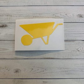 Wheel Barrow Decal, Wheel Barrow Vinyl Decal, Wheel Barrow Sticker, Garden Decan, Tool Decal, Garden Decoration, Car Decal Window Decal