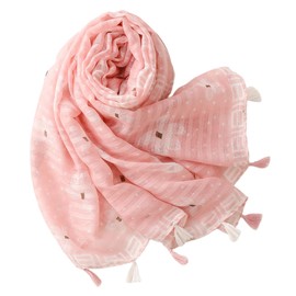 FAIRYGATE Pink Scarf for Women UK Ladies Scarf Lightweight Oversized Scarves Fashion Lady Scarfs for Women Shawl Stole Soft Feeling to Any Outfit All Seasons Clothing Accessory, 66034