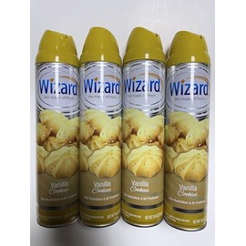 Wizard The Magic of Fresh | Odor Neutralizer & Air Freshener - 10 Oz. Vanilla cookie (Pack of 4) (Packaging May Vary)