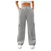 RoseSeek Girl's Elastic Waist Straight Leg Sweatpants Loose Casual Cargo