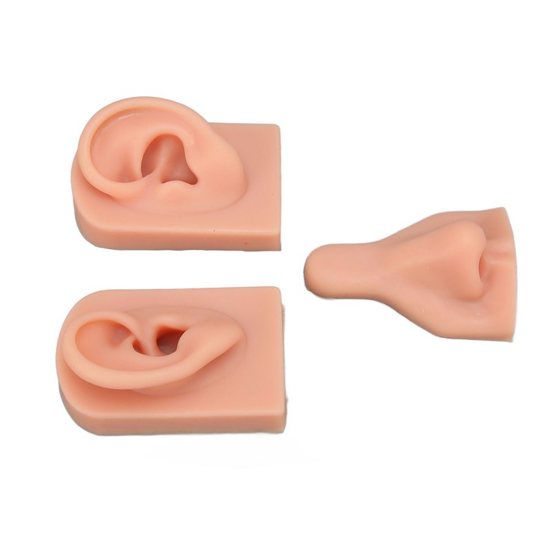 Silicone Piercing Practice Model Simulation Soft Flexible Nose Ears Model