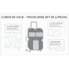 TravelWise Equipaje, Negro -, 1 Small, 2 Medium, 2 Large,
