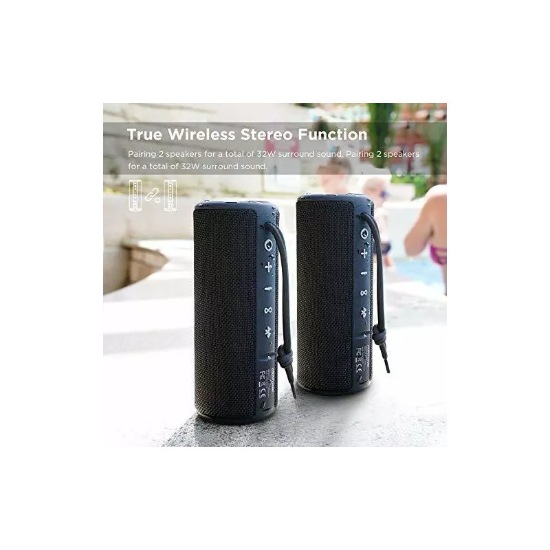 MIATONE Outdoor Portable Bluetooth Speakers Waterproof Wireless Speaker for Camping