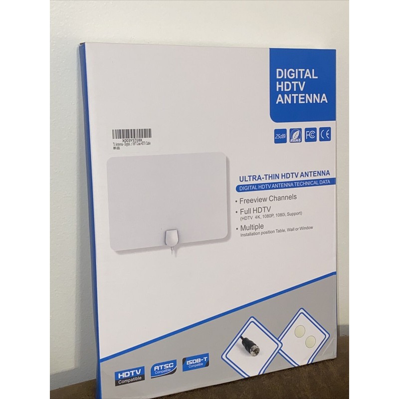 Digital Full HDTV Antenna 1080p, 4K, 1080i, Support Free view