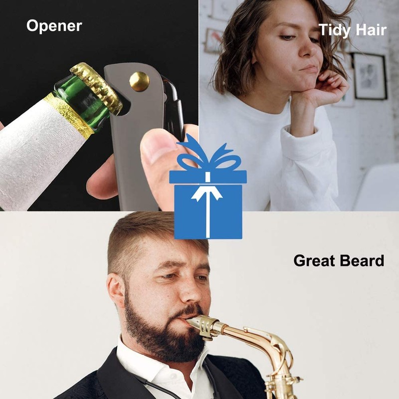 Stainless Steel Folding Comb, Pocket Comb for Men and Women,