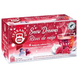 Teekanee Snow Dreams Flavoured Fruit Infusion Tea with Raspberry, Cream, Meringue, Hibiscus, Apple, Rosehip Seasonal Winter