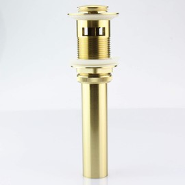 Bathroom Lavatory Vanity Vessel Sink Pop Up Drain Stopper with Overflow, Gold
