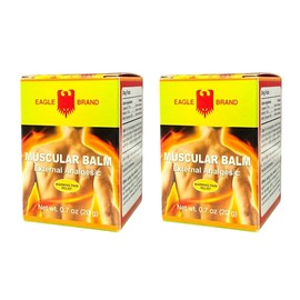 2 Packs - Yellow Muscular Balm Essential Oil - Dau Cu La Vang Xoa Bop Co Bap Con O - 20g per Jar with 2 Jars per Order - Product of Indonesia