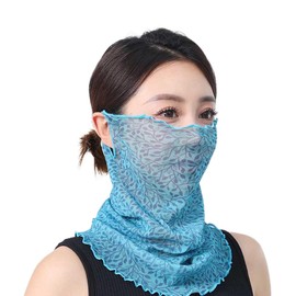 Trifong Women's Face Cover, Summer, UV Protection, Does Not Suffer from Breathing, Ear-hook, Sunburn, Mask, Quick Drying, Thin, Scarf, Neck Warmer, Women's, Sun Shade, Neck Guard, Face Mask, Birthday