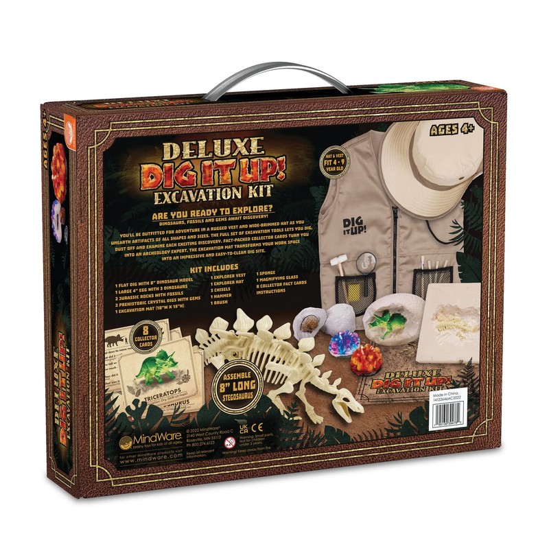 MindWare Dig It Up! Deluxe Dinosaur Excavation Kit - Ages