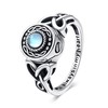 Moonstone Urn Ring for Ashes for Women Sterling Silver Celtic