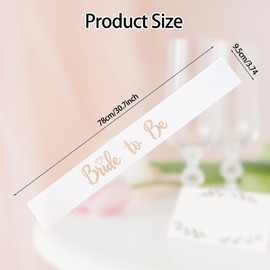 JEKUGOT Bride to Be Sash White Bride Sash Hen Party Sashes Hen Sash Hen Party Decorations Bridal Shower Party Decorations