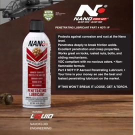 Nano ProMT Penetrating Oil Spray – 11 oz | Military-Grade Lubricant with Nano Diamond Technology | Rust Dissolver & Corrosion Inhibitor | Foaming Action for Rusted Bolts, Nuts, and Threads