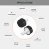 sourcing map M6 Rubber Vibration Shock Absorption Threaded Stud Bolts