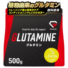 GronG Glutamine Powder Supplement 500g, No Artificial Sweeteners, Lemon Flavor, L-Glutamine, Glutamine, Glutamin, Amino Acids GronG
