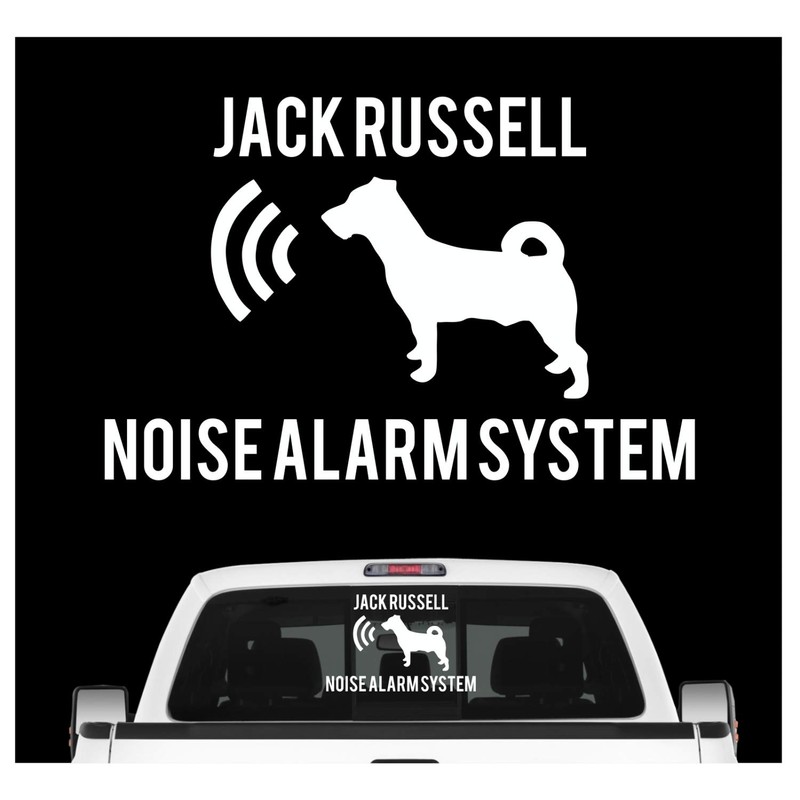 siviwonder Jack Russell Noise Alarm System Car Sticker Dog Foil