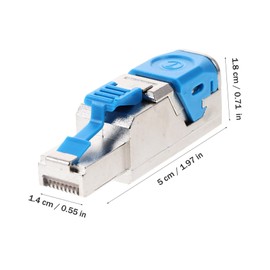 jojofuny 10g Ethernet Connector Pass Through Cat Shielded Crimp Jack for High- and Bend-Resistant Compatible Routers Computers and Smart Tvs