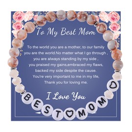 Mother Daughter Bracelet, Gifts for Daughter/Grandmother/Mom/Bouns Mom/Grandma, Mom Gifts for Mothers Day, Birthday, Valentines Day, Christmas (To My Best Mom)