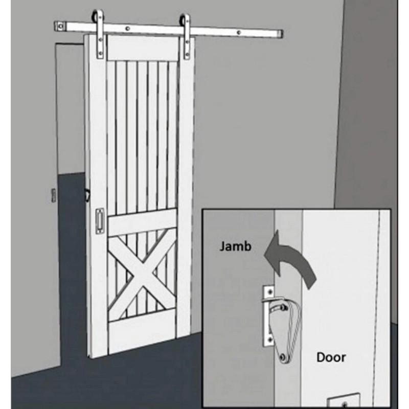 Ccjh Two - Piece Triangular Stainless Steel Door Lock for