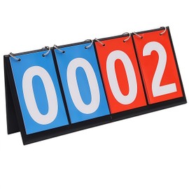 Naisfei 4 Digital Portable Table Flip Scoreboard Sports Scoreboard Top Scoreboard Flipper Multi-Function Score Counter Digital Scoreboard for Baseball Basketball Volleyball etc.