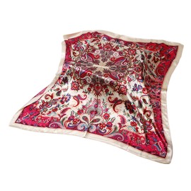 FAIRYGATE Damen Bandana Seidentuch Kopftuch Hijab Tuch Quadrates Bedrucktes 61022