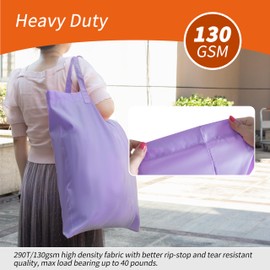 Polecasa Small Heavy Duty Laundry Bag with 130gsm Tear Resistant Fabric and Handles, Easy to Carry Durable Dirty Clothes Drawstring Bag, Perfect for College Dorm, Travel 21”x24”,Purple