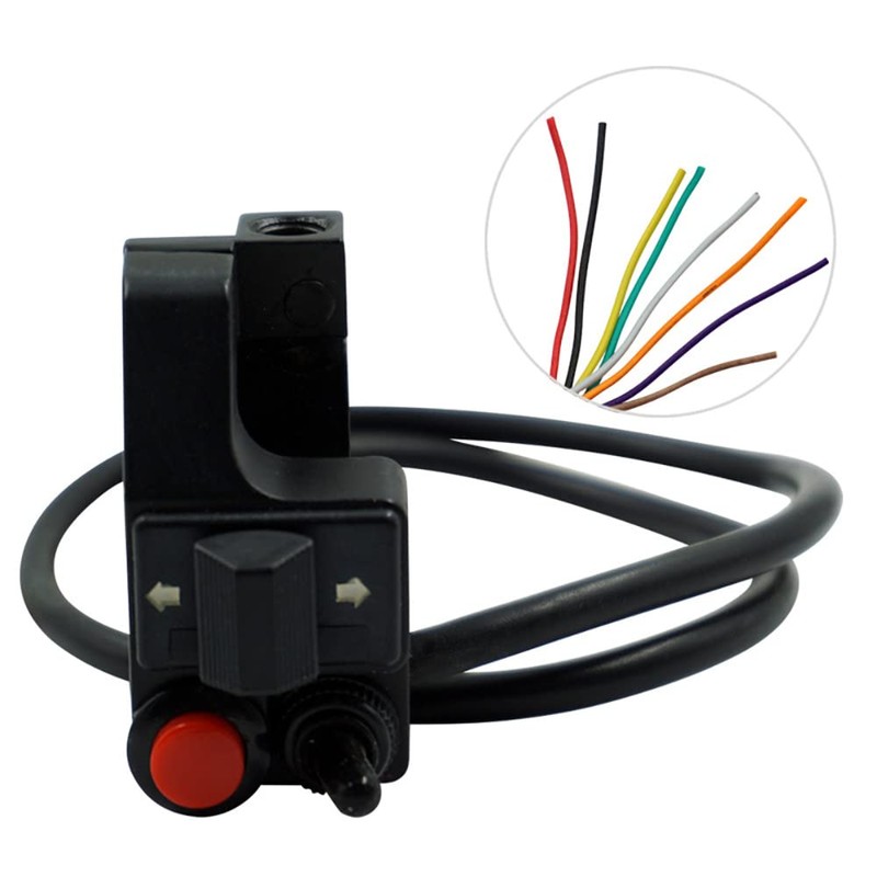 VOANZO 3 in 1 Motorcycle Switch Handlebar Switch Toggle Switch