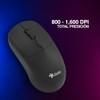 Mouse Inalambrico Negro Recagable 1600 dpi Stylos Tech