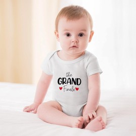 The Grand Finale New Born Girls Baby Clothes Short Sleeve Bring Home Baby Girl Outfit Newborn White Baby Girl Neutral Romper