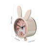 ULTECHNOVO Adorable Luminous Rabbit Shape Clock Silent Desktop Decorative Alarm