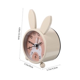 ULTECHNOVO Adorable Luminous Rabbit Shape Clock Silent Desktop Decorative Alarm Clock for Home and Office Cute Night Light Feature for Friends and Family