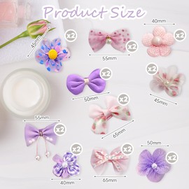 20 Pieces Of Bow Hairpin, Sweet Fabric Hair Accessories, Hair Fixing Hair Clips, Hairstyle Decorations.