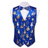 Barry.Wang Men's Christmas Vest Bow Tie Set Holiday Business Bowtie