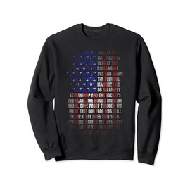 US National Anthem USA Flag 4th of July Patriotic Distressed Sweatshirt