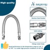 Industrial-Grade Stainless Steel 3/4" Compressor Jumper Hose, 3/4" NPT male，20"